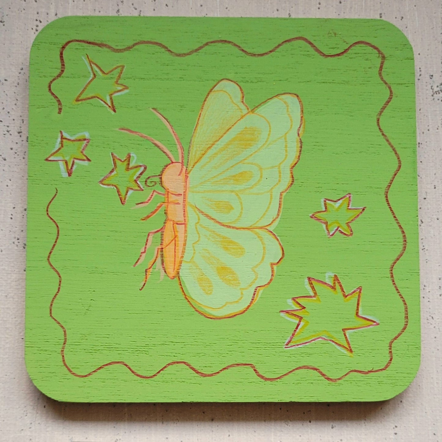 "The quilt" original on wood -sold individually