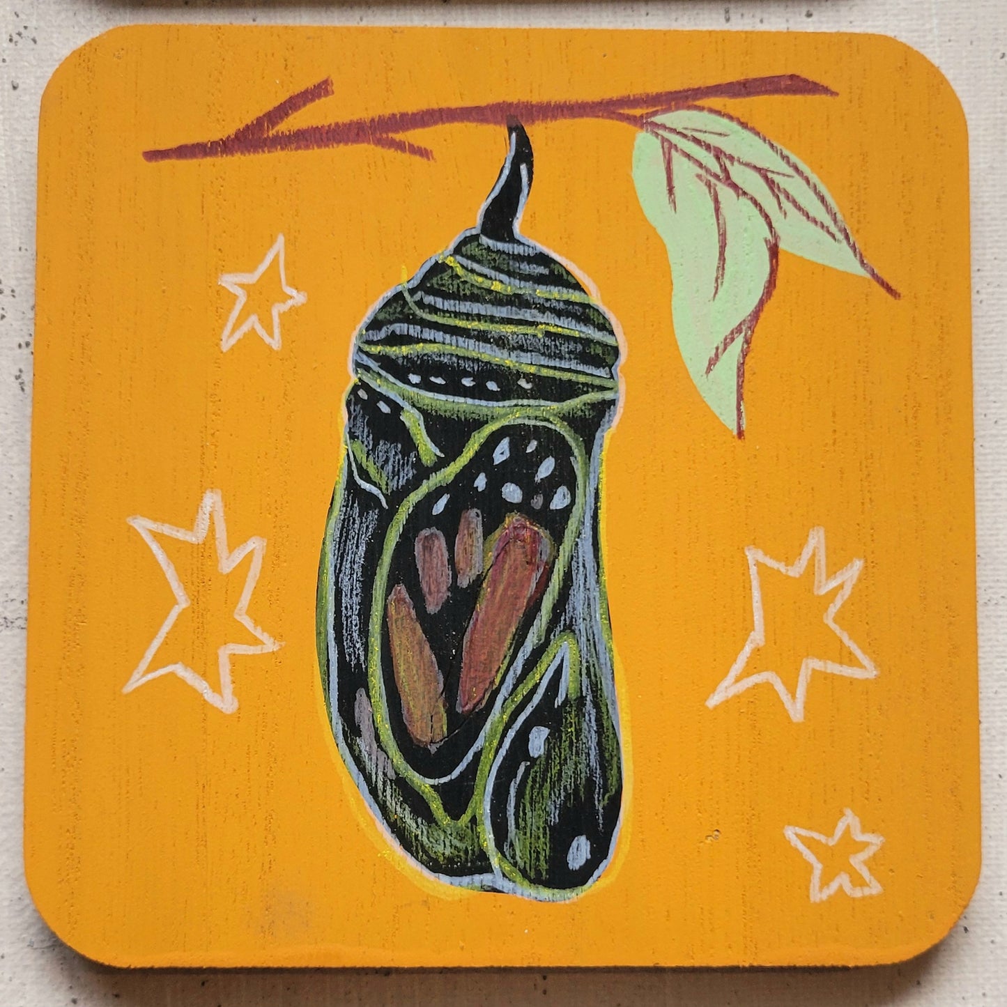 "The quilt" original on wood -sold individually