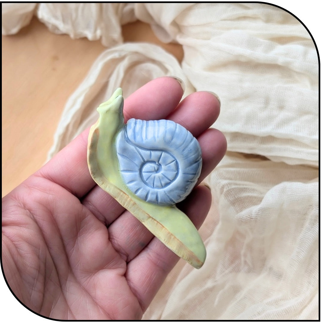 Ceramic Mini SnailFigurine