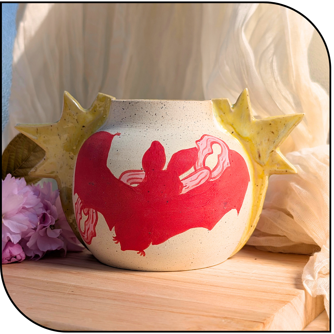 Ceramic Bat Vase