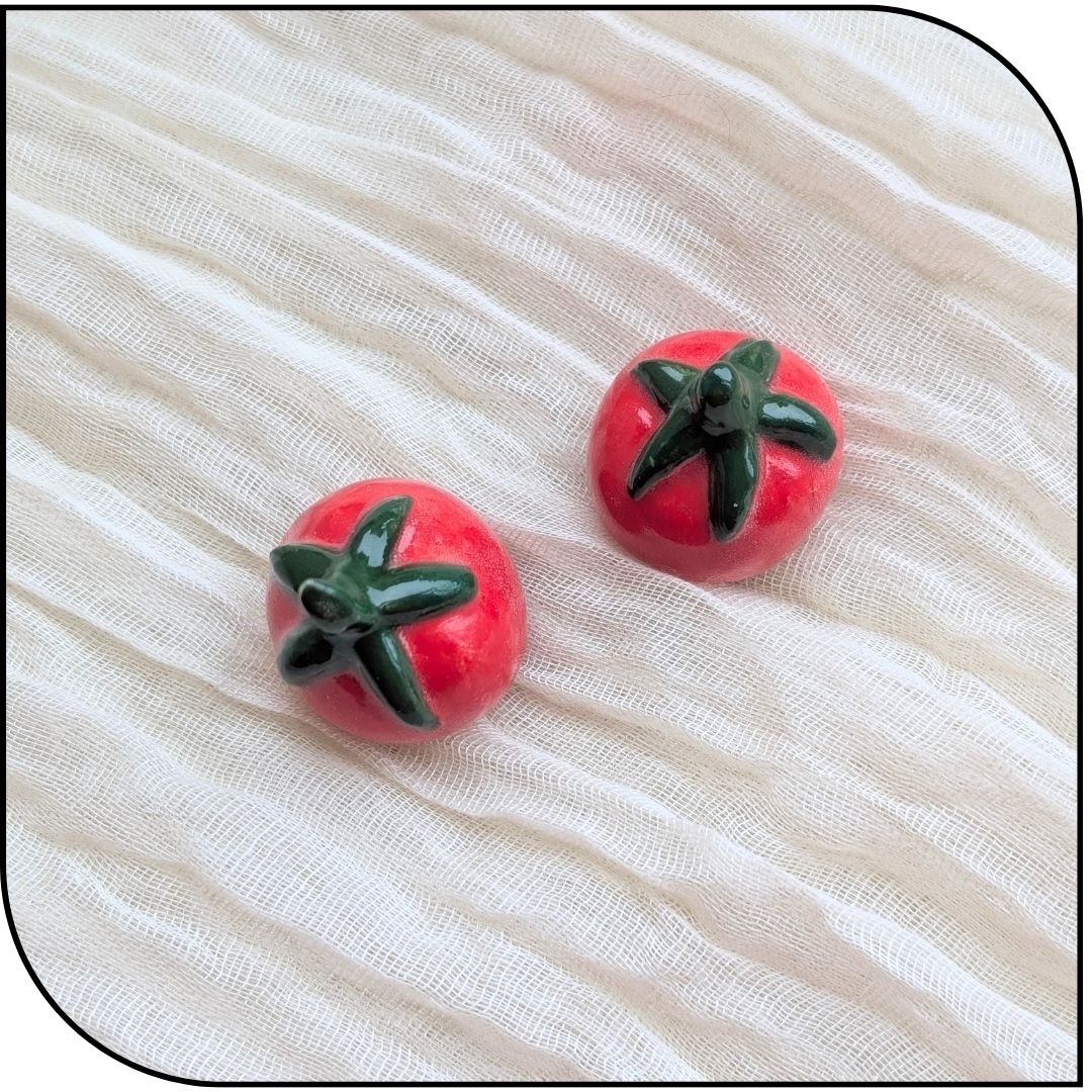 Ceramic Mini Tomato Figurine