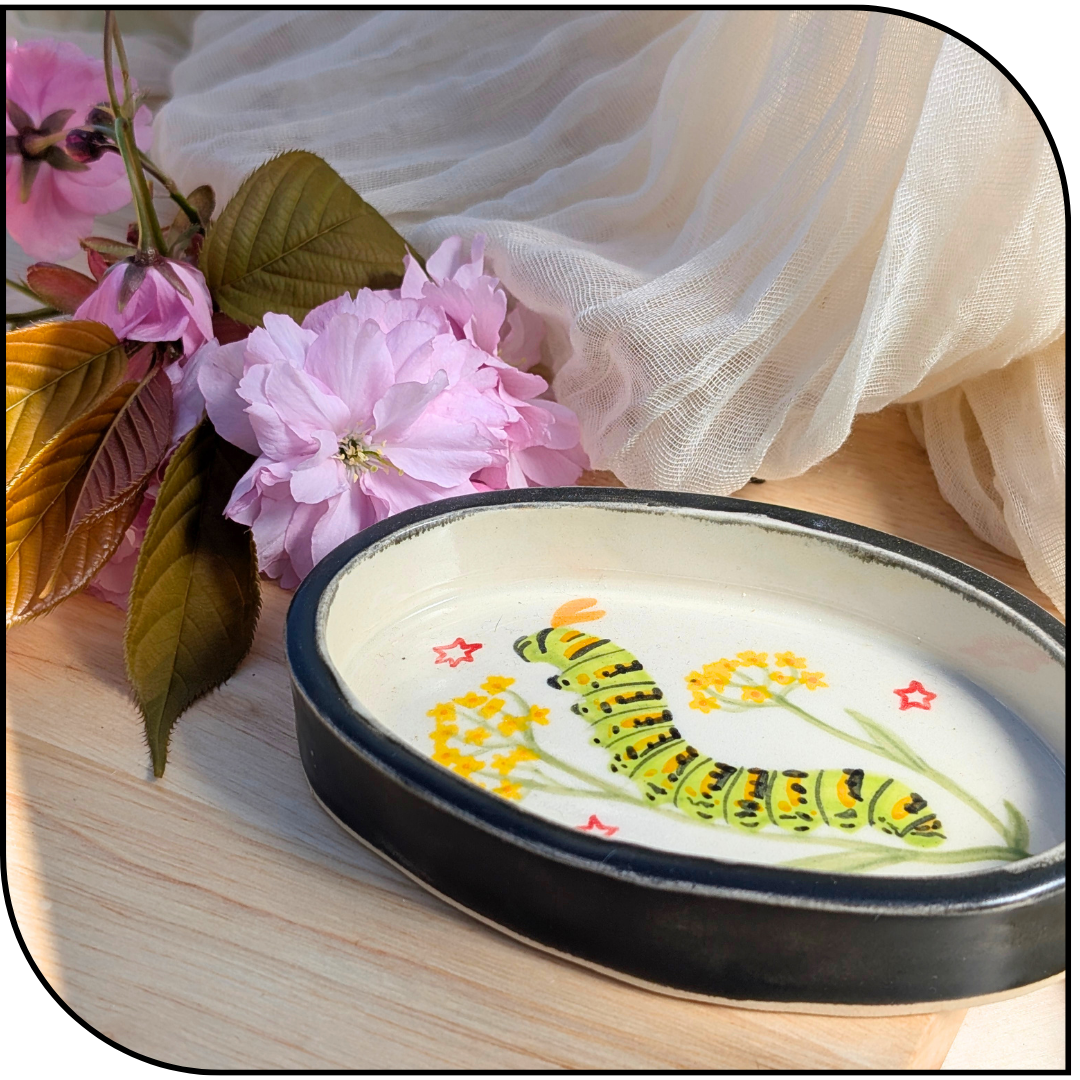 Ceramic Oval caterpillar dish