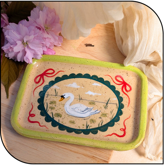 Ceramic Swan Tray