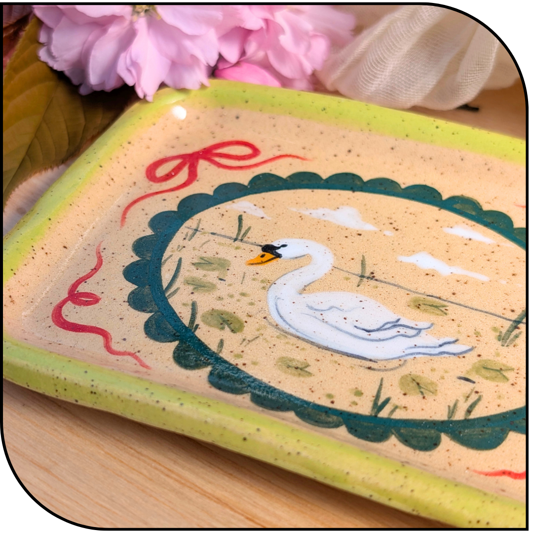 Ceramic Swan Tray