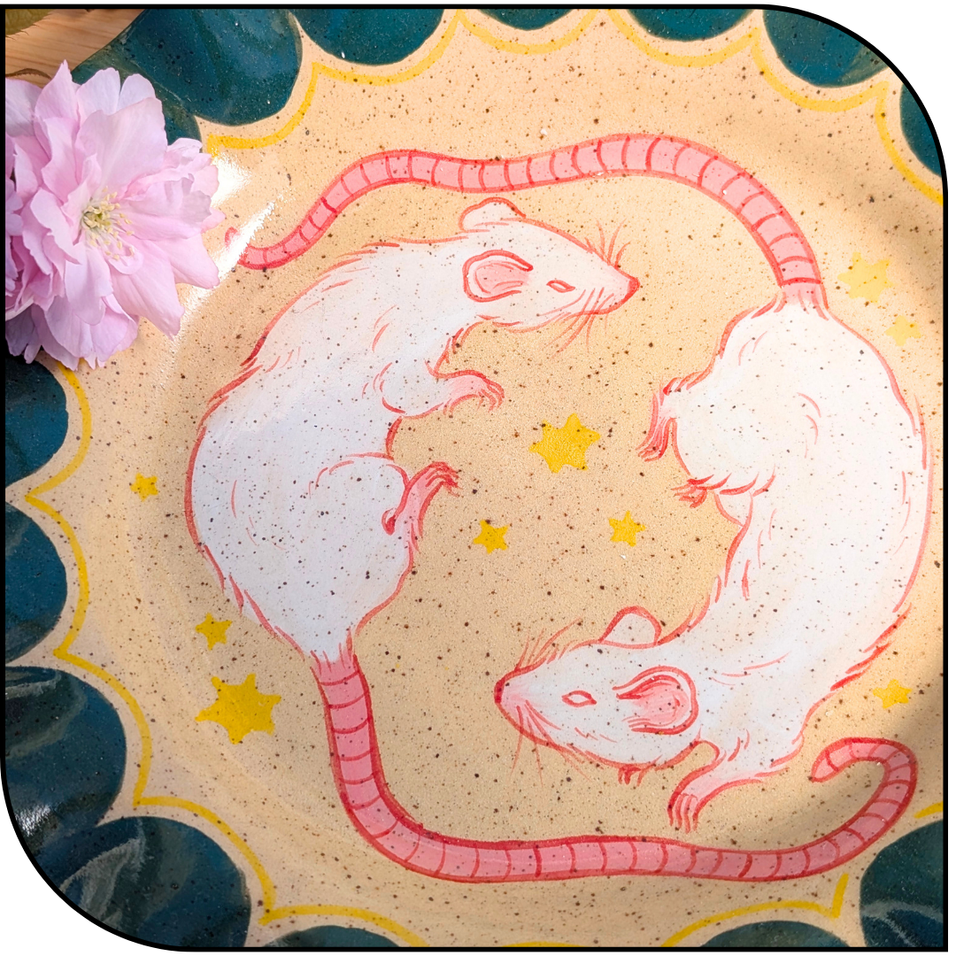 Ceramic Rat Plate