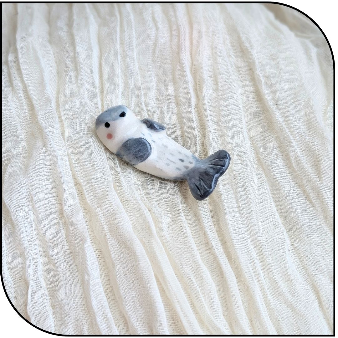 Ceramic Mini Seal Figurine