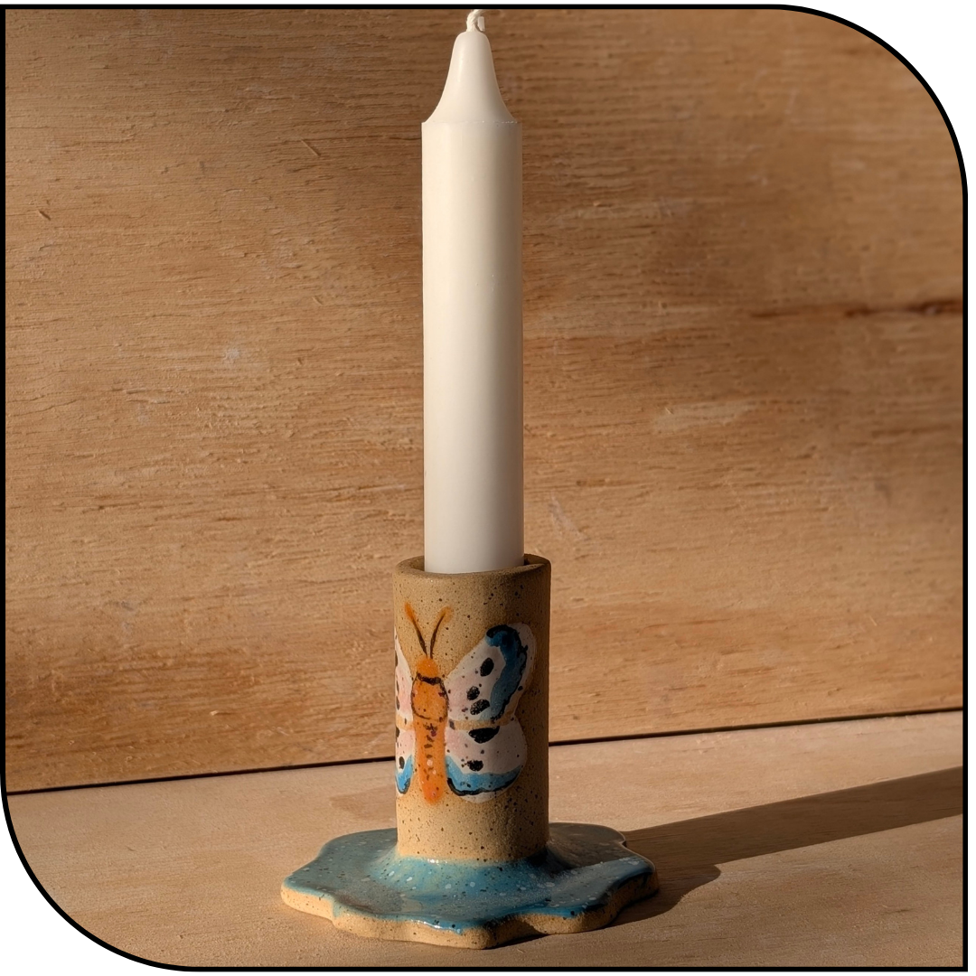 Moth Short Candle Stick Holder