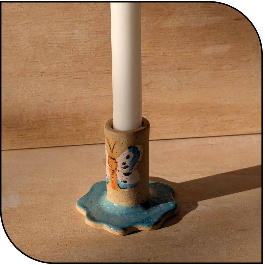 Moth Short Candle Stick Holder