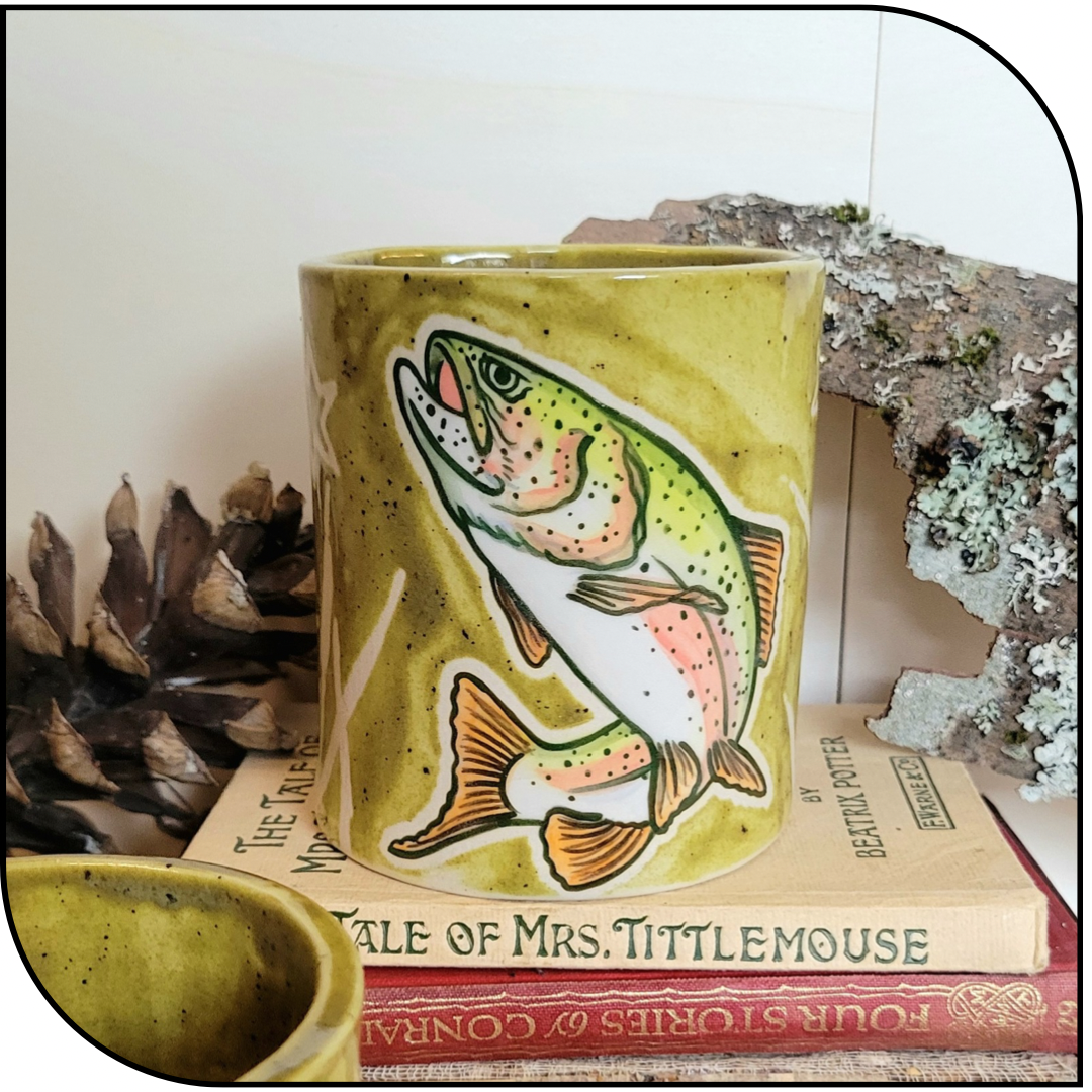 Trout Time Cup / Vase