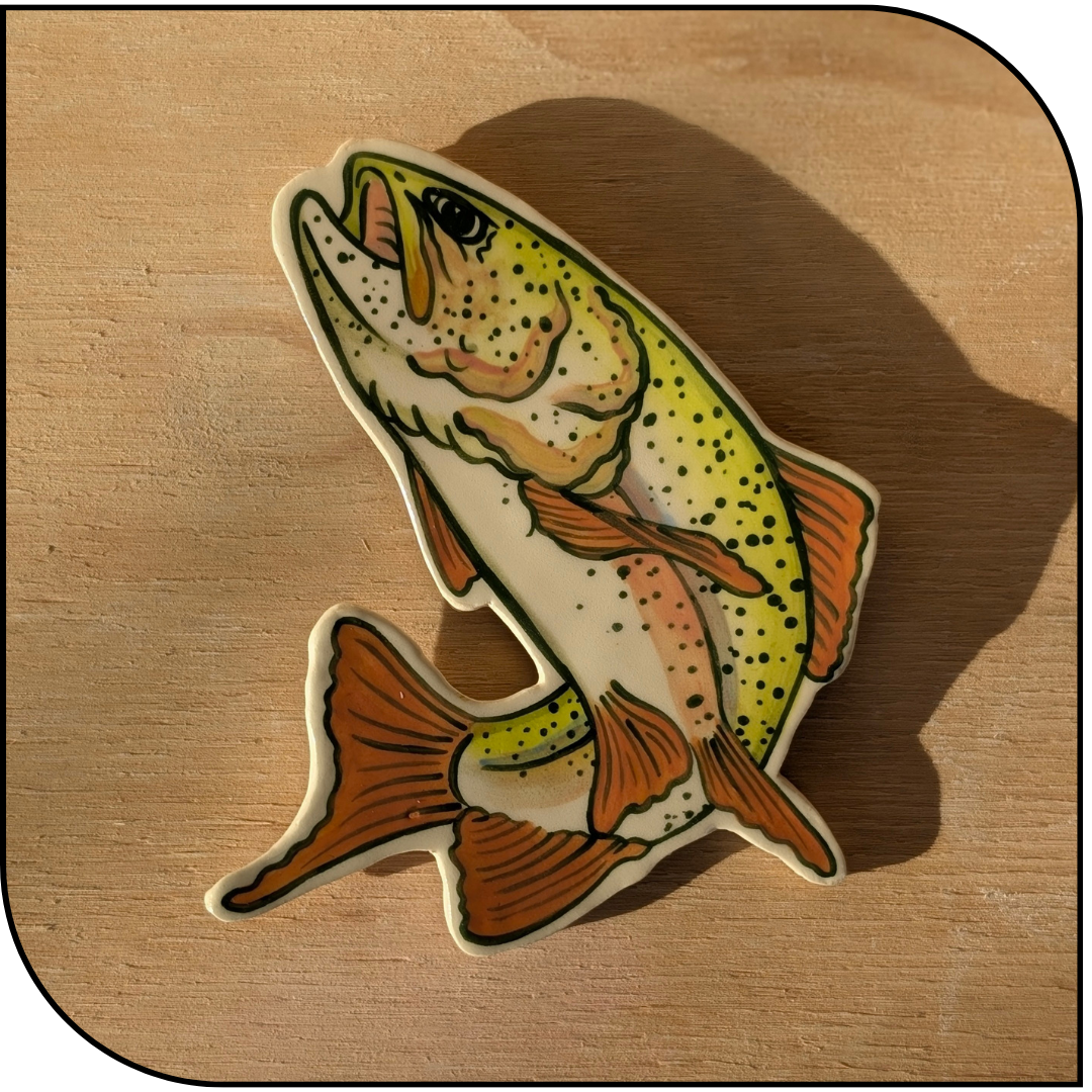 Trout Ceramic Wall Hanging