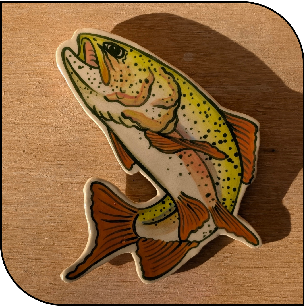 Trout Ceramic Wall Hanging