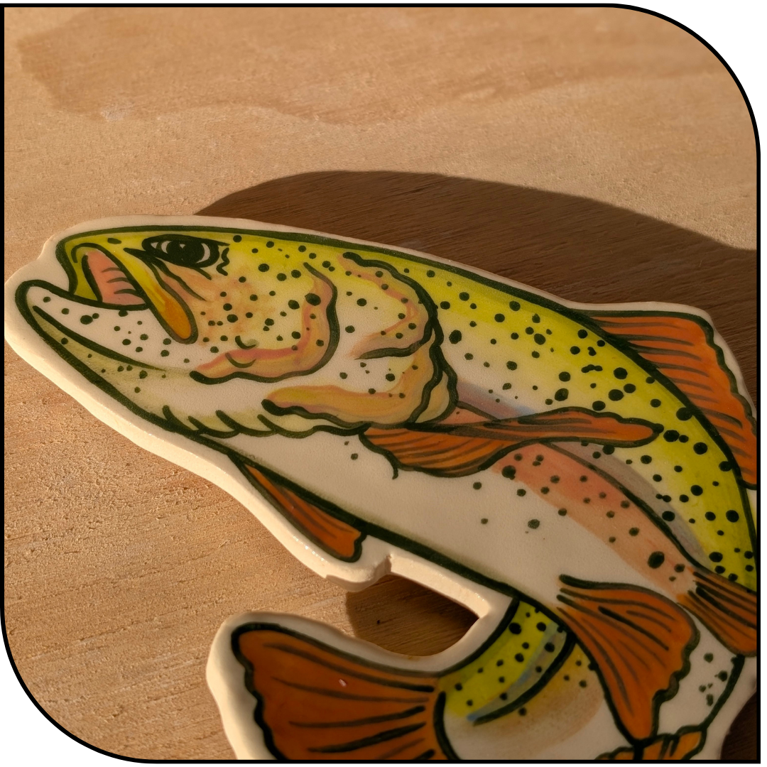 Trout Ceramic Wall Hanging