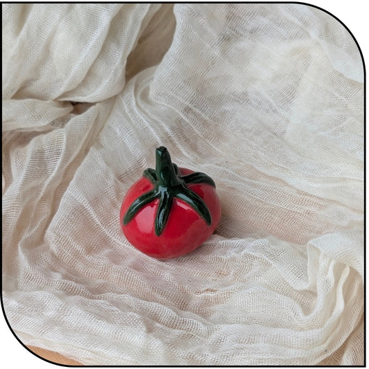 Ceramic Mini Tomato Figurine