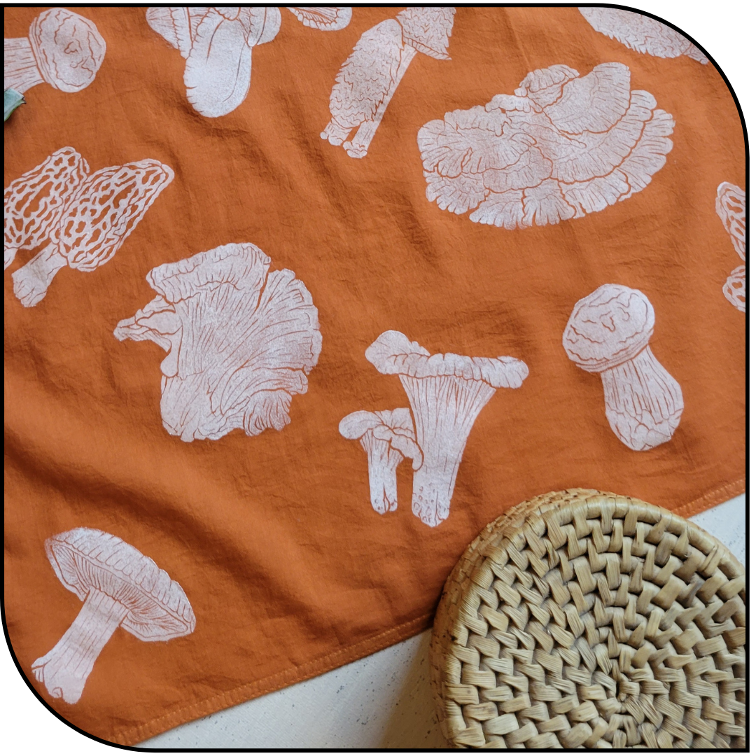 Mushie Hand Printed Organic Cotton Bandana