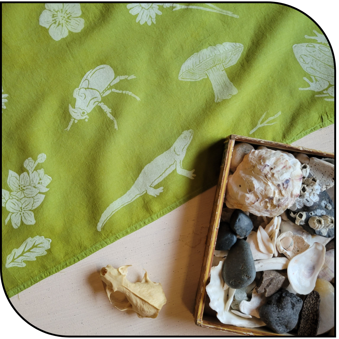 Forest Hand Printed Organic Cotton Bandana