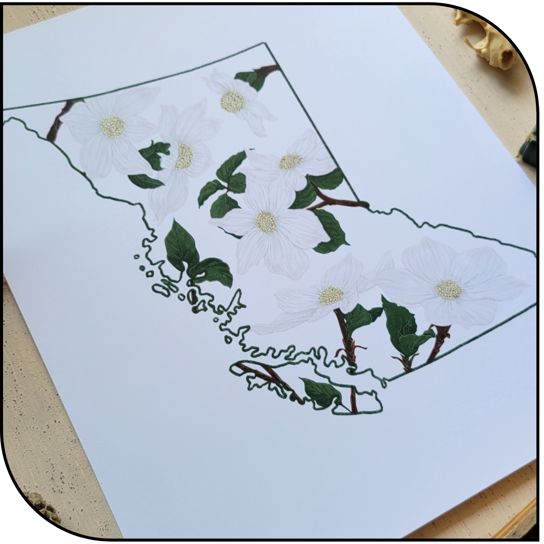 British Columbia Canada Provincial Art Print