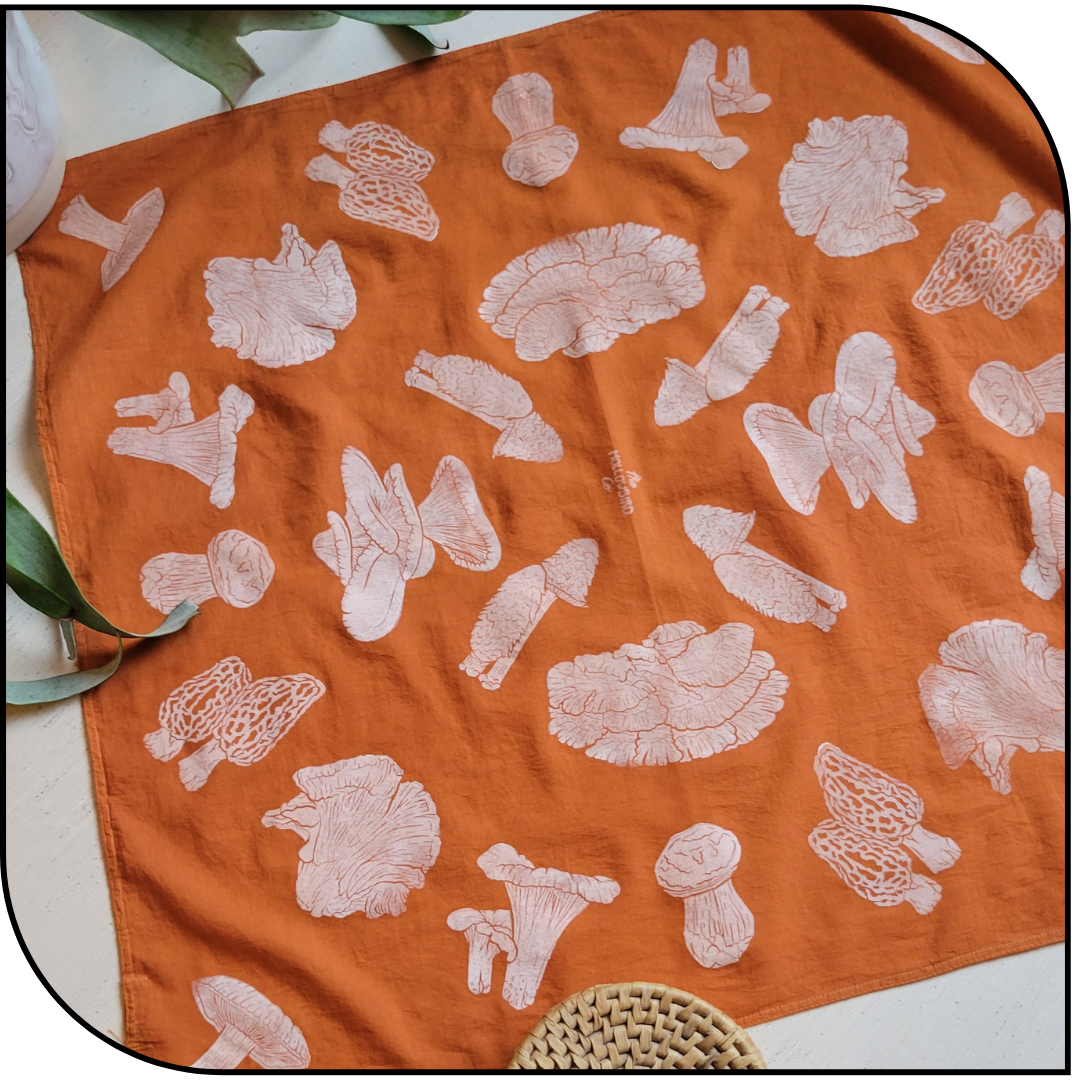 Mushie Hand Printed Organic Cotton Bandana