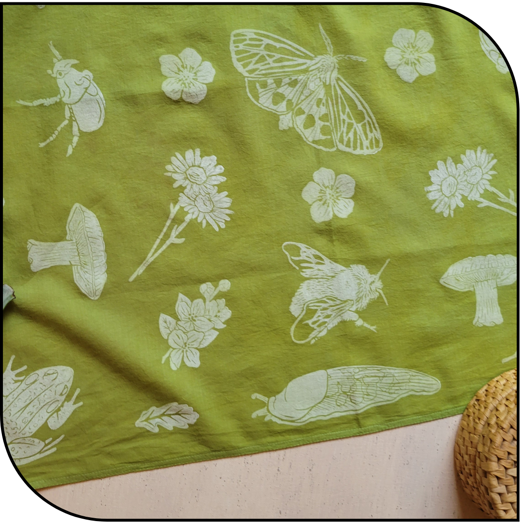Forest Hand Printed Organic Cotton Bandana