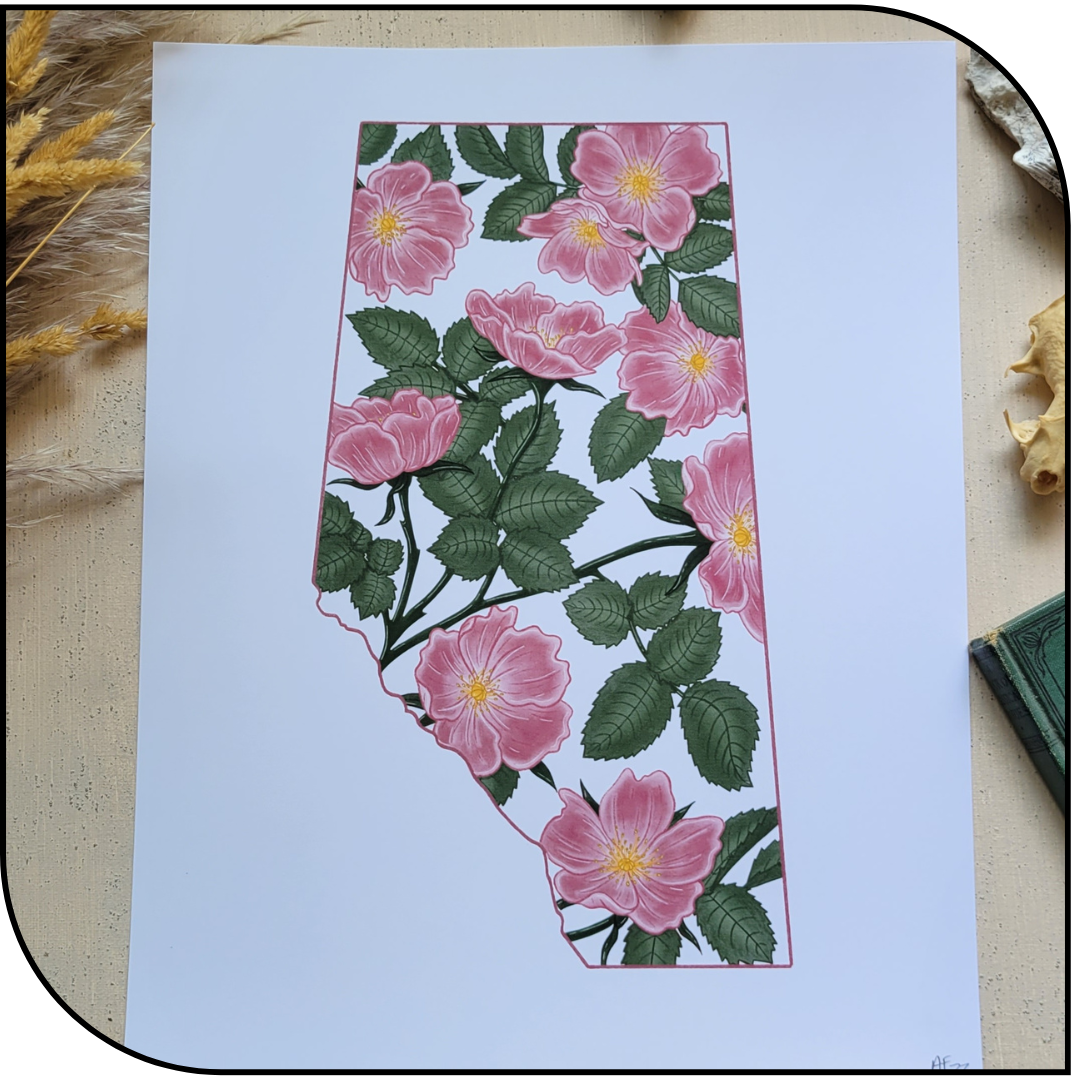 Alberta Canada Provincial Art Print
