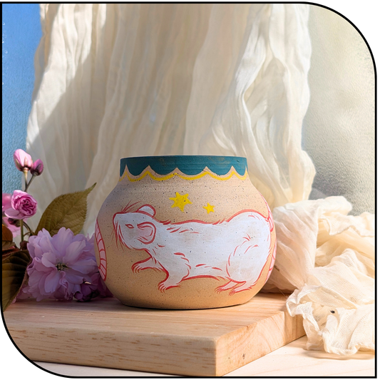 Ceramic Rat Vase