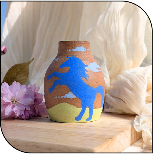 Ceramic Stallion Vase