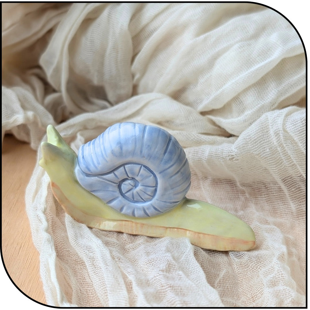 Ceramic Mini SnailFigurine