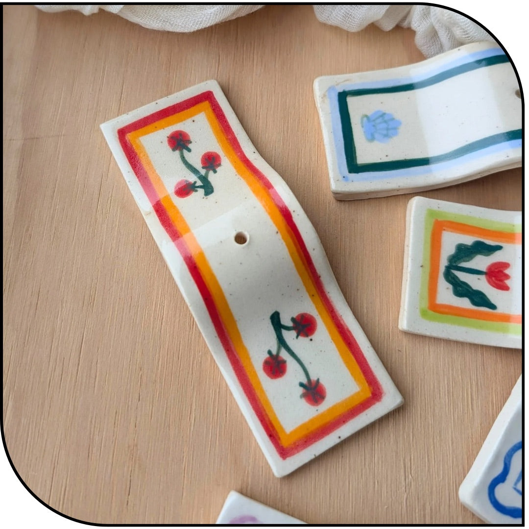 Ceramic Wavy Incense Holder  - Multiple Designs