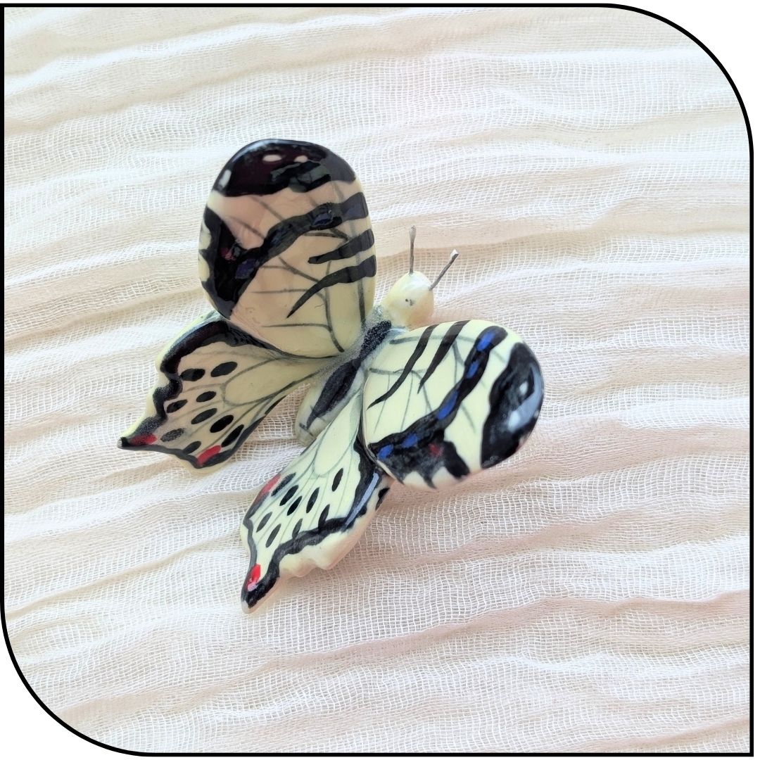 Ceramic Mini Swallowtail Butterfly Figurine