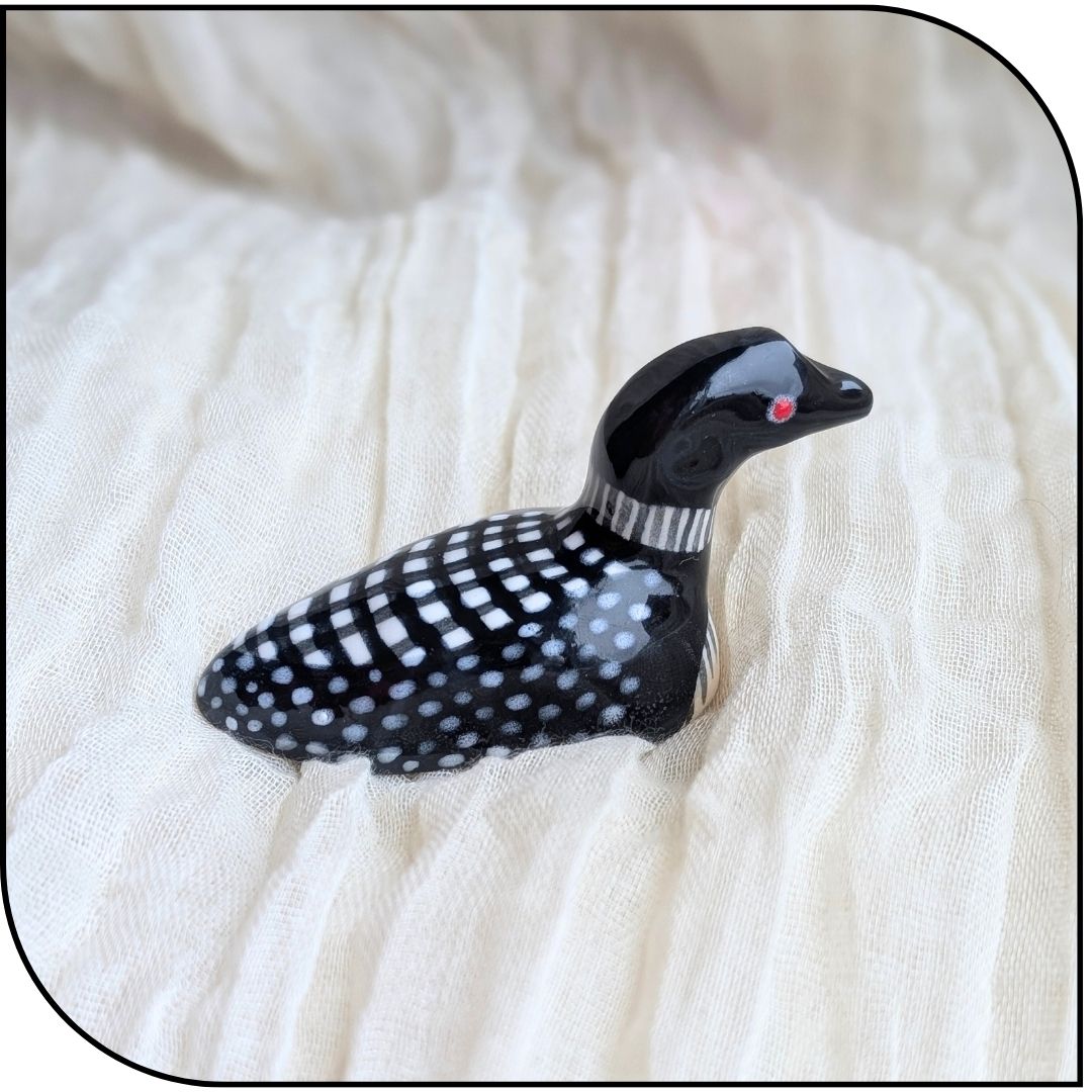 Ceramic Mini Loon Figurine