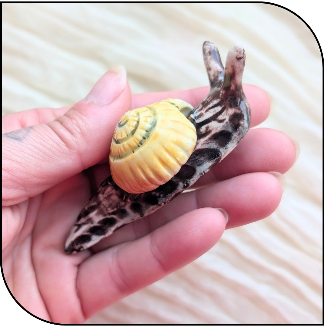 Ceramic Mini Snail Figurine