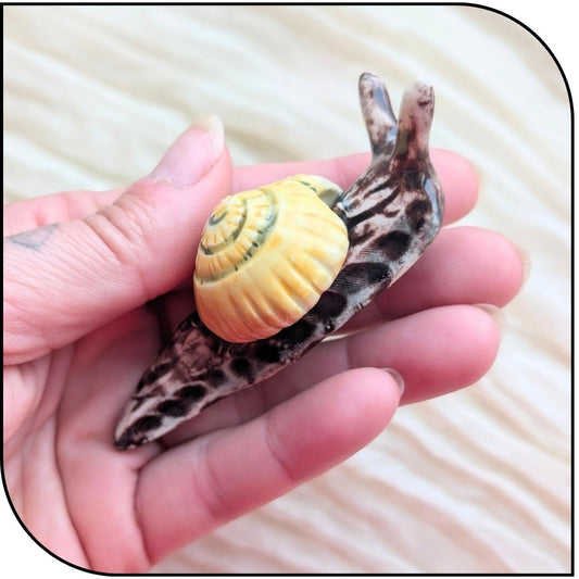 Ceramic Mini Snail Figurine