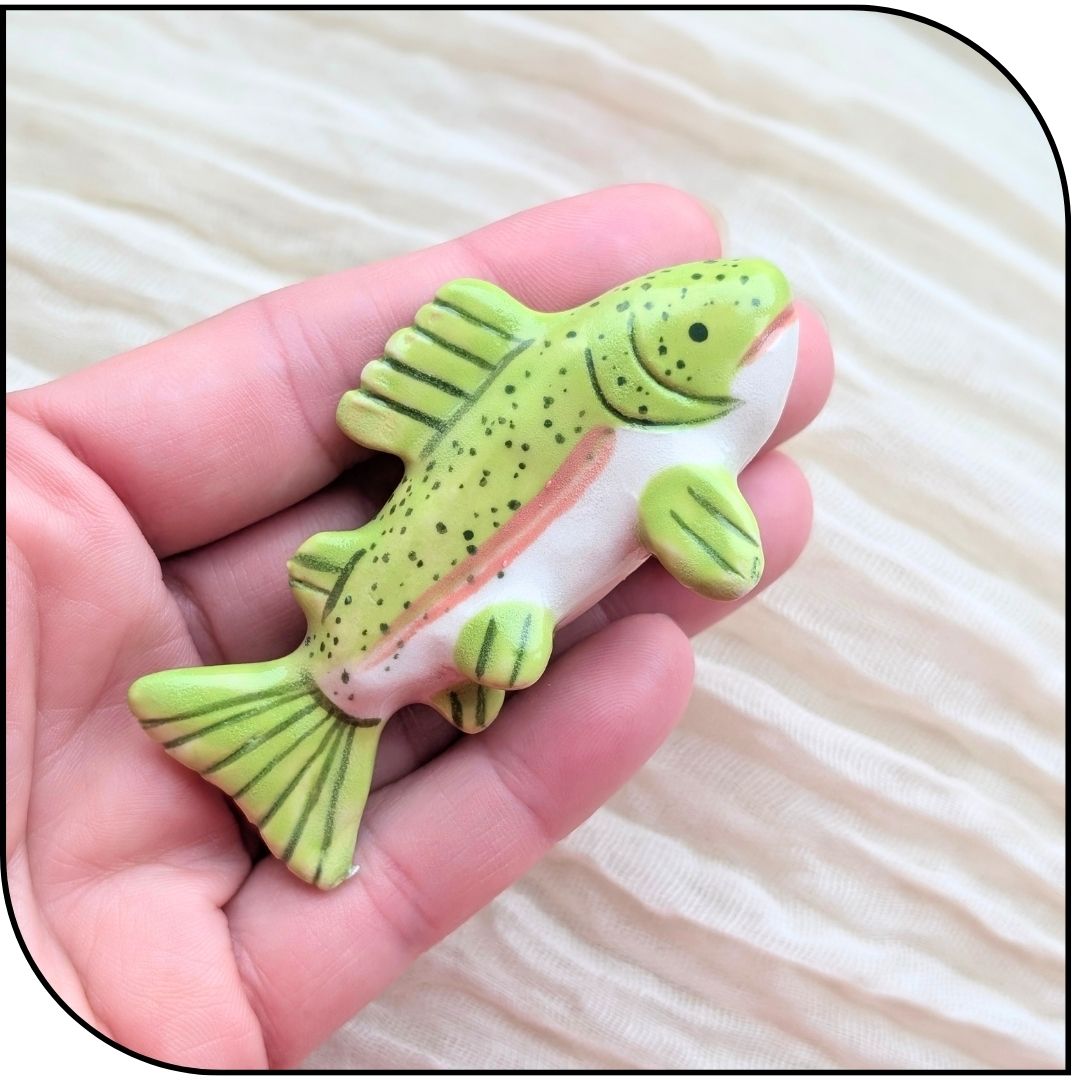 Ceramic Mini Trout Figurine