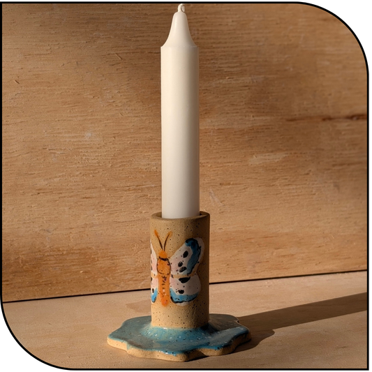 Moth Short Candle Stick Holder