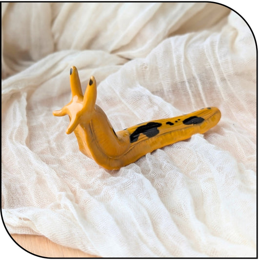 Ceramic Mini Banana Slug Figurine