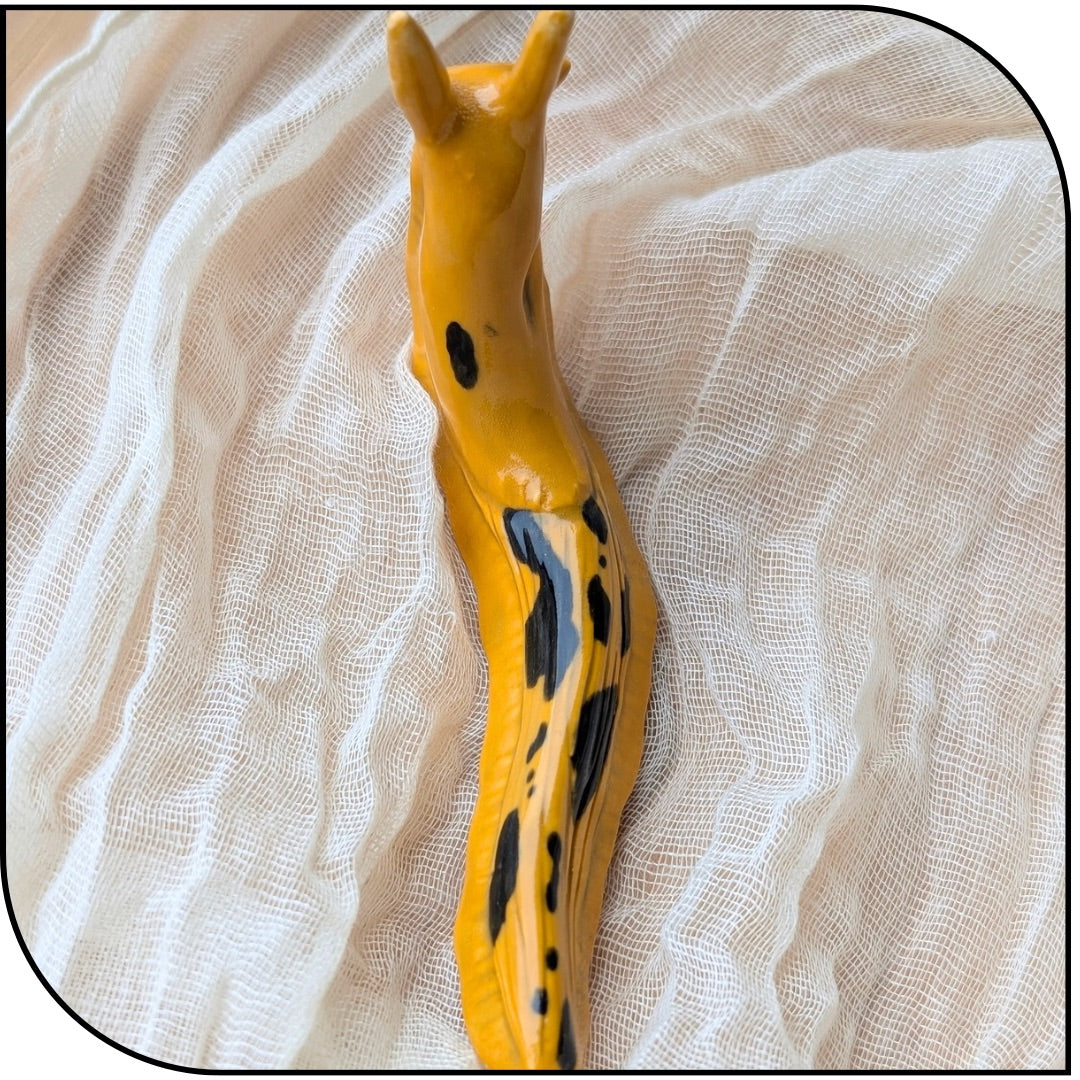 Ceramic Mini Banana Slug Figurine