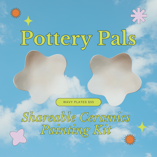 Pottery Pals Shareable Ceramics Kits - Wavy Plates