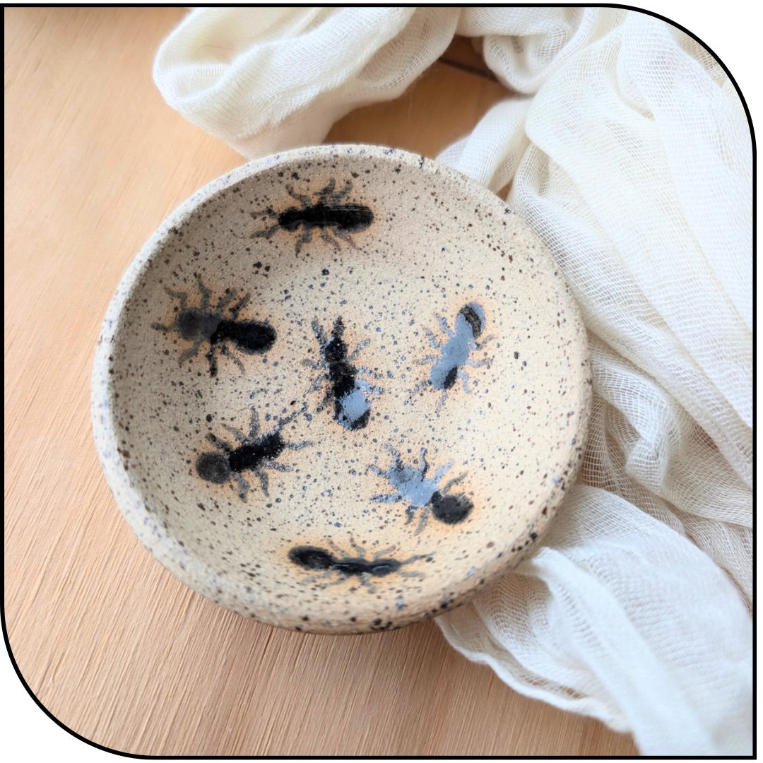 Ceramic Mini Ant Bowl - Decorative, not food safe