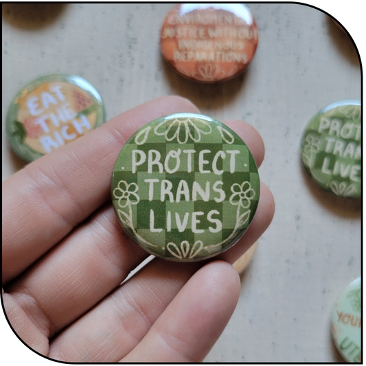 Protect Trans Lives Button