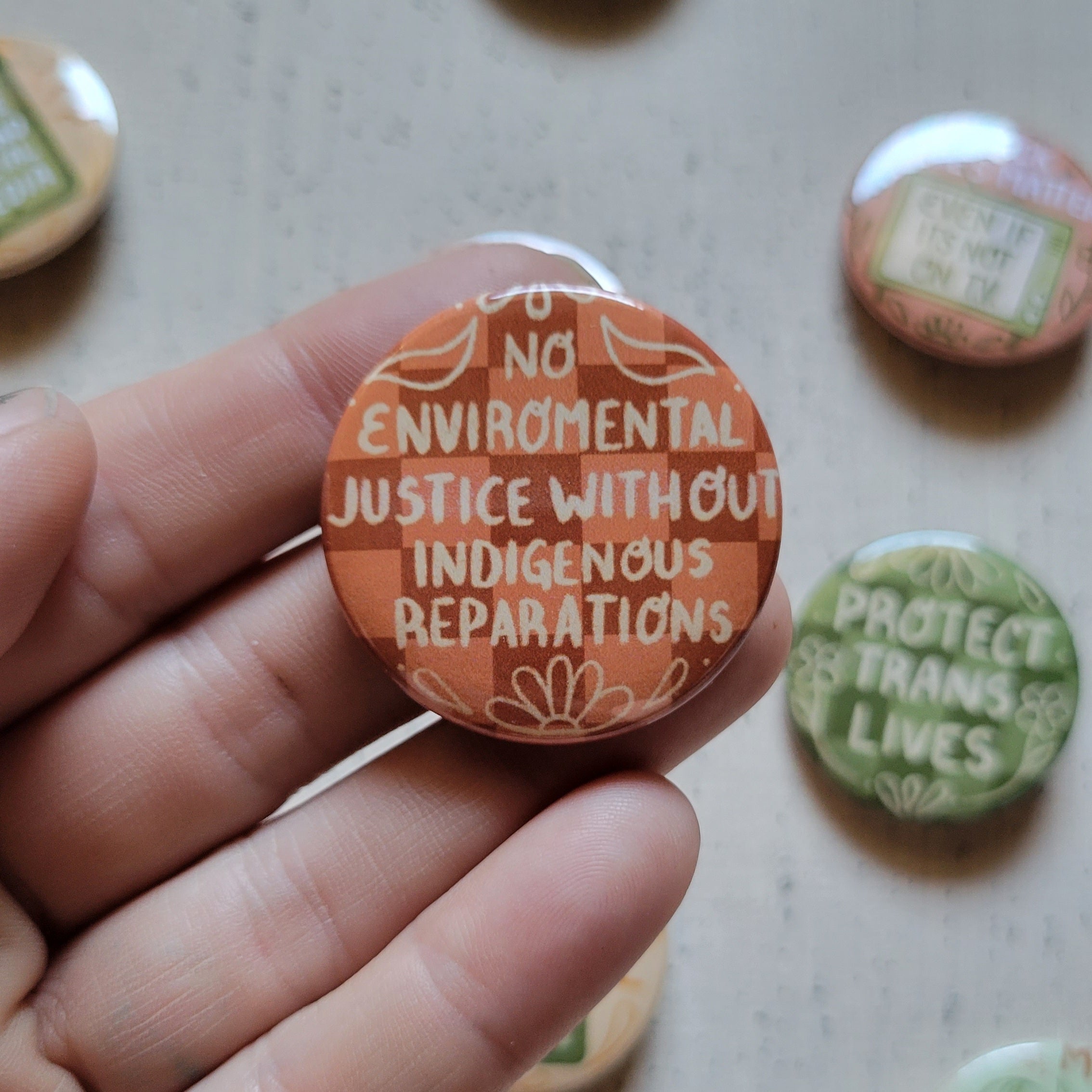 Indigenous Button Indigenous Reparations Button – thehollowbird