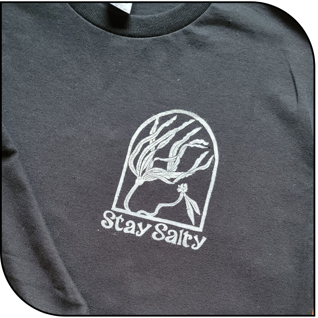 Stay Salty Hand Printed T shirt